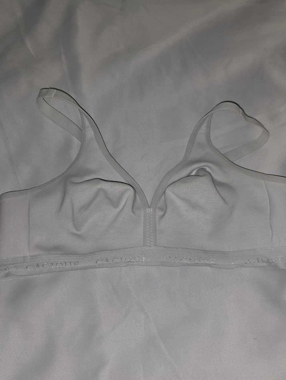 Cacique Gray sz 42C Bra Unlined Full Coverage No Underwire